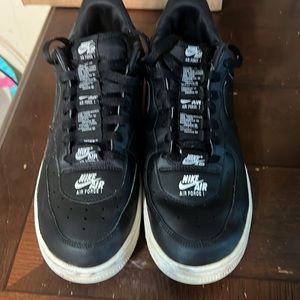 Black and white Air Force ones